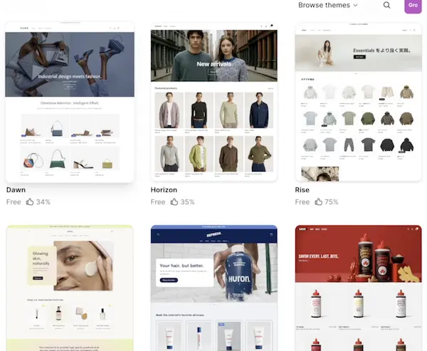Choose a free Shopify theme - How to start a Shopify store
